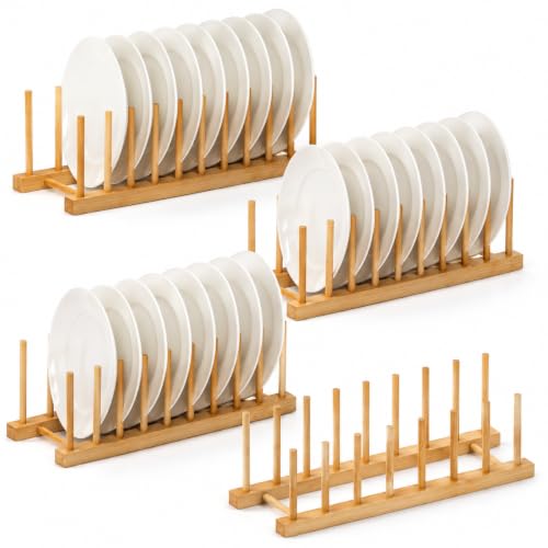 Lawei · Tallrikshållare i bambu, 4-pack